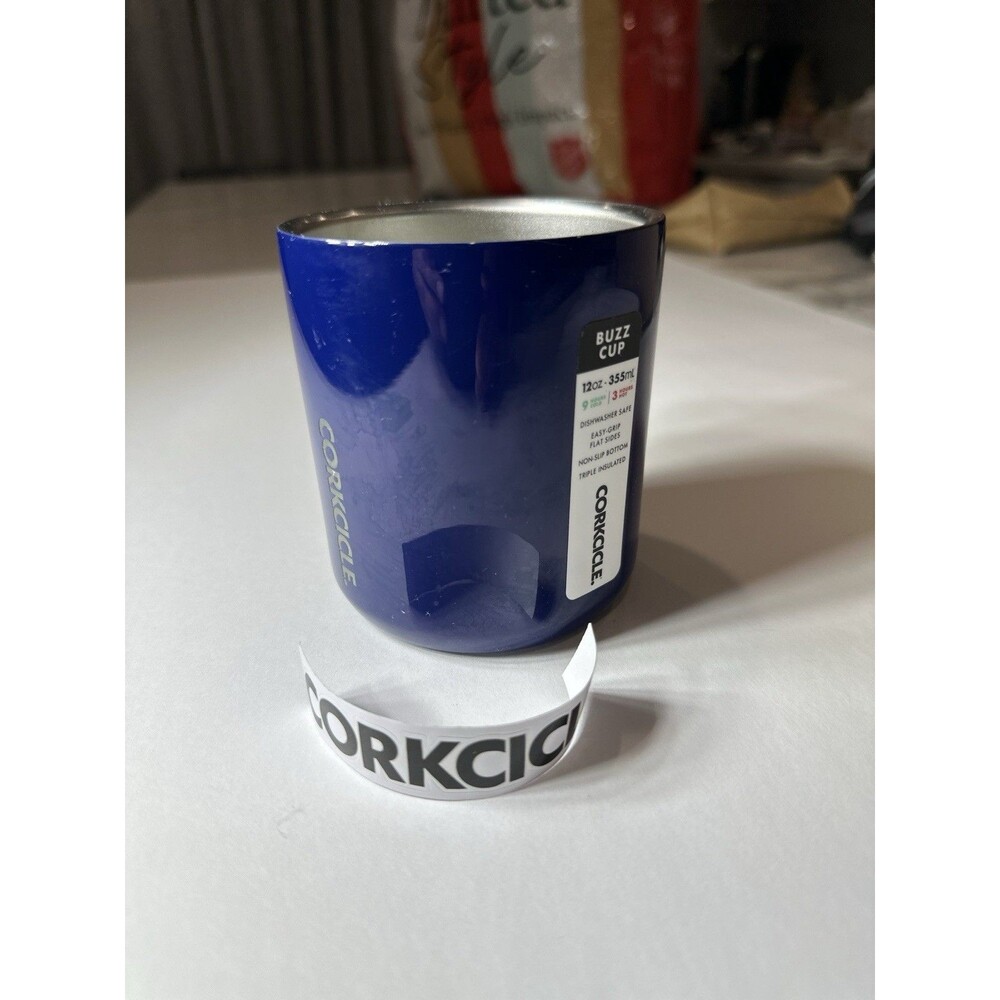 Corkcicle 12oz Navy Triple Insulated Stainless Steel Tumbler Slide Lock Lid